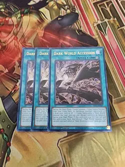 3X Dark World Accession - SR13-EN042 - Ultra Rare 1st Edition NM Yugioh - Image 1