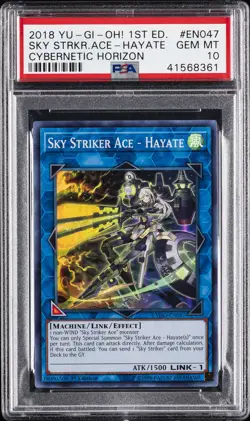 2018 YU-GI-OH! CYHO-CYBERNETIC HORIZON 1ST ED SKY STRIKER ACE - HAYATE PSA 10 - Image 1