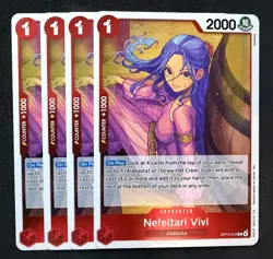 One Piece - Nefeltari Vivi OP13-012 R Foil Playset (x4) - Carrying on His Will - Image 1
