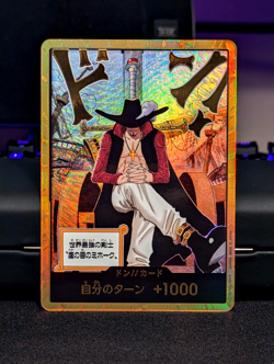 One Piece Dracule Mihawk OP14 Gold DON!! The Azure Sea's Seven Japanese - Image 2