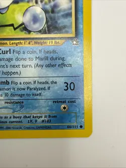 Marill 66/111 Neo Genesis 1st Edition Regular Common Vintage Pokemon Card - Image 5