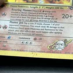 Blaine's Charizard 2/132 Gym Challenge Holo First Edition Pokemon Card - Image 5