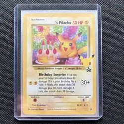 Pokemon Pikachu Birthday Celebrations Holo Card 24 Black Star Classic Collection - Image 1
