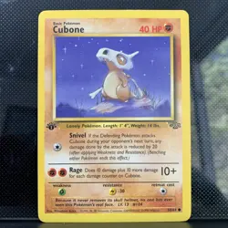 Pokemon TCG Cubone Jungle Card 50/64 Regular Common 1st Edition - Image 1