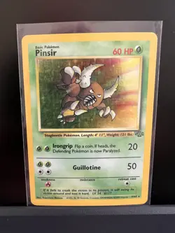 Pokemon Pinsir Jungle Holo Rare 60HP Card 09/64 English 1999 - Image 1