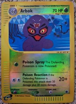 Pokemon TCG Arbok Reverse Holo Rare Card 35/165 Expedition Base Set - Image 1