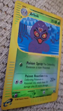 Pokemon TCG Arbok Reverse Holo Rare Card 35/165 Expedition Base Set - Image 3