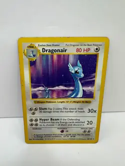 SHADOWLESS Dragonair 18/102 Dragonir Rare Pokemon Card Base Set - Image 1