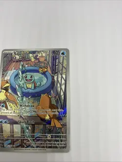 Pokemon TCG Squirtle Stellar Crown Illustration Card 148/142 Near Mint - Image 2