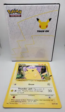 Pokemon 25th Anniversary First Partner Collection Jumbo Card Binder With Pikachu - Image 1