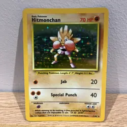 Hitmonchan 7/102 Holo Rare Base Set Pokemon TCG Card WOTC LP - Image 1