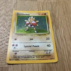 Hitmonchan 7/102 Holo Rare Base Set Pokemon TCG Card WOTC LP - Image 3