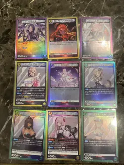 Union Arena TCG Japanese Goddess of Victory: Nikke Card Set Of 9 Holo Rare - Image 1