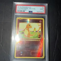 Pokemon Cards PSA 9 Mint Charmander Rev Foil Evolutions XY 2016 Ultra Rare 9/108 - Image 1