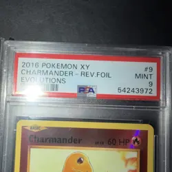 Pokemon Cards PSA 9 Mint Charmander Rev Foil Evolutions XY 2016 Ultra Rare 9/108 - Image 2