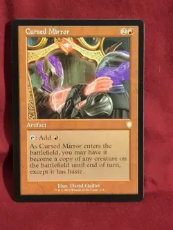 Cursed Mirror NM RETRO FRAME Commander: The Brothers' War MTG FREE SHIPPING - Image 1