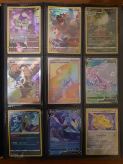 Set Of 9 Pokemon Cards : Arcanine Roserade - Secret Rainbow Full Art Alternative - Image 1