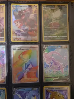 Set Of 9 Pokemon Cards : Arcanine Roserade - Secret Rainbow Full Art Alternative - Image 3