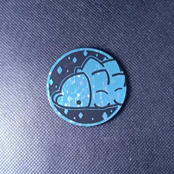 [G336] Pokemon Promo Christmas Jumbo SNOM Coin Blue Starlight Holofoil NM - Image 1