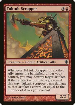 FOIL Tuktuk Scrapper PL Worldwake MTG Magic the Gathering Red English Card - Image 1