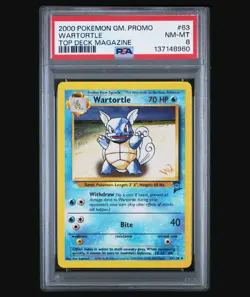 Pokemon TCG Wartortle Card 63/130 Stamped WOTC Promo 2000 - Image 1