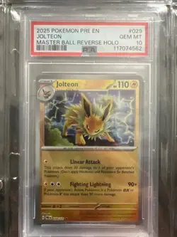 Jolteon master ball pokemon cards psa 10 english - Image 1