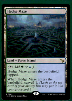 HEDGE MAZE MURDERS AT KARLOV MANOR MKM RARE FOREST ISLAND LAND MTG 262 - Image 1