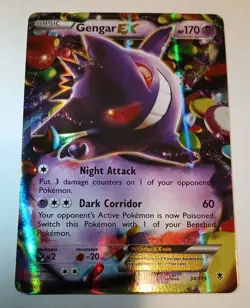 2014 Gengar Pokemon TCG XY Phantom Forces EX 34/119 Rare Holo (0 Whiting) - Image 1