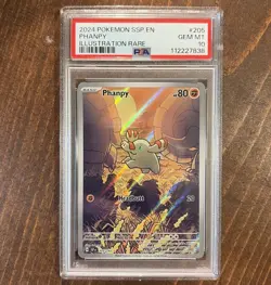 2024 POKEMON SSP EN-SURGING SPARKS ILLUSTRATION RARE #205 PHANPY PSA 10 - Image 1