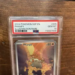 2024 POKEMON SSP EN-SURGING SPARKS ILLUSTRATION RARE #205 PHANPY PSA 10 - Image 3