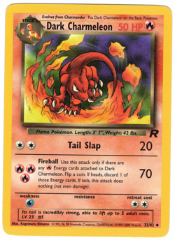 Dark Charmeleon 32/82 Team Rocket Regular Uncommon Vintage Pokemon Card - Image 1