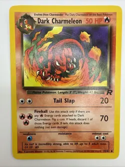 Dark Charmeleon 32/82 Team Rocket Regular Uncommon Vintage Pokemon Card - Image 3