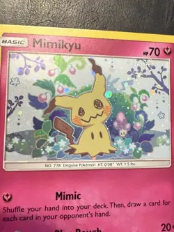Mimikyu SM163 Holo Pokemon Card Lightly Played Condition - Image 4