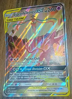 2020 Pokemon Espeon & Deoxys GX Tag Team Black Star Promo SM240 (JUMBO) - Image 2