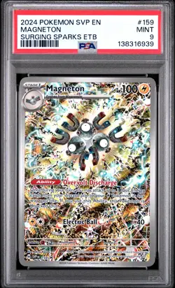 2024 POKEMON SVP EN-SV BLACK STAR PROMO #159 MAGNETON PSA 9 - Image 1