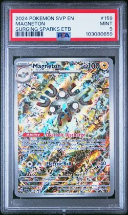 2024 POKEMON SVP EN-SV BLACK STAR PROMO #159 MAGNETON PSA 9 - Image 1