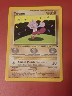 Tyrogue 66/75 Regular Neo Discovery Pokemon TCG LP - Image 1