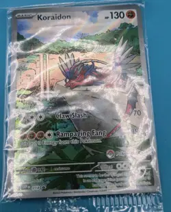 2023 Pokemon Scarlet & Violet Koraidon (Pokemon Center) 014 NM In Original Wrap - Image 1