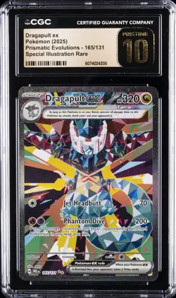 2025 POKEMON PRISMATIC EVOLUTIONS #165 DRAGAPULT EX CGC 10 PERFECT - Image 1