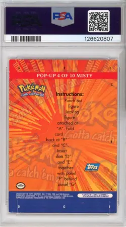 PSA Auth. Signed Michele Knotz Pokemon Misty #4 '00 Topps Anim. Series 3 Pop-Up - Image 2