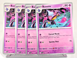 Pokemon TCG SV09 Journey Together Banette 060/159 Uncommon x4 Playset - Image 1