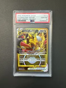 Pokemon PSA 10 Giratina VSTAR Lost Origin Secret 212/196 - Image 1