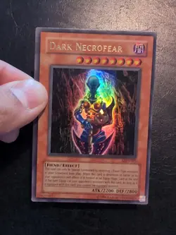 Yu-Gi-OH! ULTRA RARE HOLO CARD DARK NECROFEAR LON-065 1996 VINTAGE PRINT VLP - Image 3