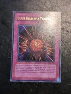 Yu-Gi-Oh! ULTRA RARE CARD BLAST HELD BY A TRIBUTE DCR-104 VINTAGE PRINT NM/VLP - Image 1