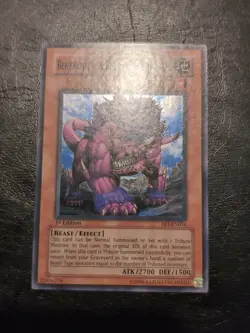 Yu-Gi-Oh! SUPER RARE CARD BEHEMOTH THE KING OF ALL ANIMALS FET-EN014 1ST VLP - Image 1