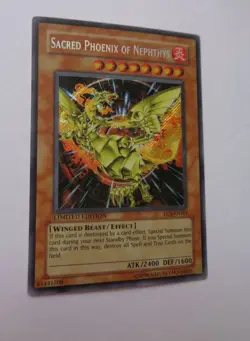 Sacred Phoenix of Nephthys EEN-ENSE3 (Secret Rare, Limited, Lightly Played / LP) - Image 1
