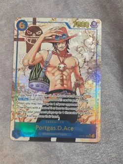 One Piece Carrying On His Will Portgas D Ace OP13-119 Alternate Alt Art SEC NM - Image 1