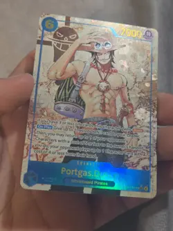One Piece Carrying On His Will Portgas D Ace OP13-119 Alternate Alt Art SEC NM - Image 2