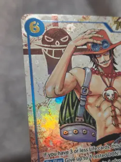 One Piece Carrying On His Will Portgas D Ace OP13-119 Alternate Alt Art SEC NM - Image 3