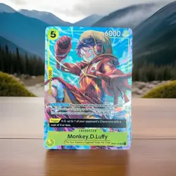 Monkey.D.Luffy OP07-109 PROMO SR Super Rare art One Piece holo foil card MINT NM - Image 1